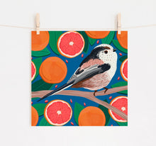 Load image into Gallery viewer, Long-tailed Tit and Grapefruit Print