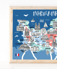 Load image into Gallery viewer, Normandy Illustrated Map