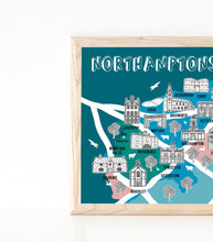 Load image into Gallery viewer, Northamptonshire Illustrated Map