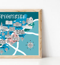 Load image into Gallery viewer, Northamptonshire Illustrated Map