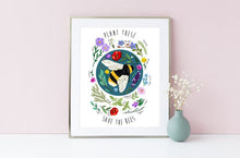 Load image into Gallery viewer, Plant These Save the Bees Print