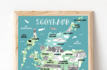 Load image into Gallery viewer, Scotland Illustrated Map