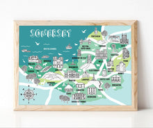 Load image into Gallery viewer, Somerset Illustrated Map