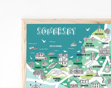 Load image into Gallery viewer, Somerset Illustrated Map