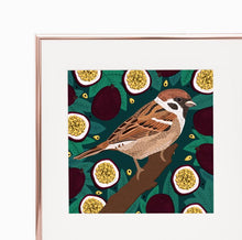 Load image into Gallery viewer, Sparrow and Passion Fruit Print