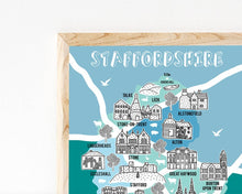Load image into Gallery viewer, Staffordshire Illustrated Map