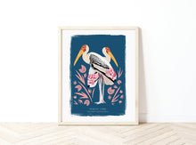 Load image into Gallery viewer, Painted Stork Print