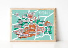 Load image into Gallery viewer, Surrey Illustrated Map
