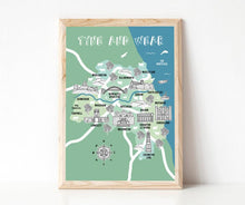 Load image into Gallery viewer, Tyne and Wear Illustrated Map