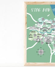 Load image into Gallery viewer, Tyne and Wear Illustrated Map