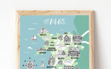 Load image into Gallery viewer, Wales Illustrated Map