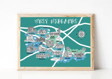 Load image into Gallery viewer, West Midlands Illustrated Map