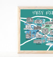 Load image into Gallery viewer, West Midlands Illustrated Map