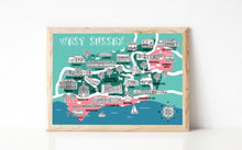 Load image into Gallery viewer, West Sussex Illustrated Map