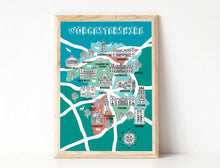 Load image into Gallery viewer, Worcestershire Illustrated Map