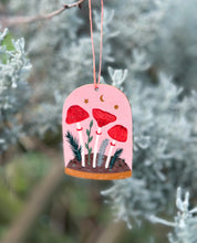 Load image into Gallery viewer, Mushroom Bell Jar Christmas Decoration
