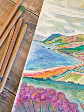 Load image into Gallery viewer, Sea Thrift at Eype Beach Original Painting
