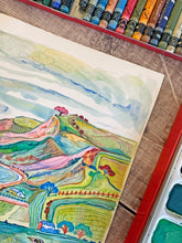 Load image into Gallery viewer, Sea Thrift at Eype Beach Original Painting
