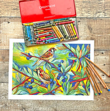 Load image into Gallery viewer, Limited Edition Sparrows &amp; Blueberries Print
