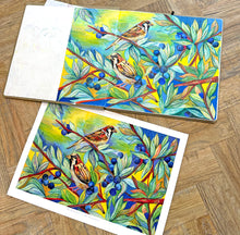 Load image into Gallery viewer, Limited Edition Sparrows &amp; Blueberries Print
