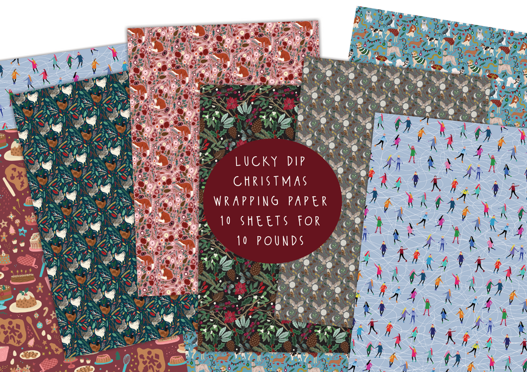 10 Sheets of Christmas Wrapping Paper for 10 Pounds
