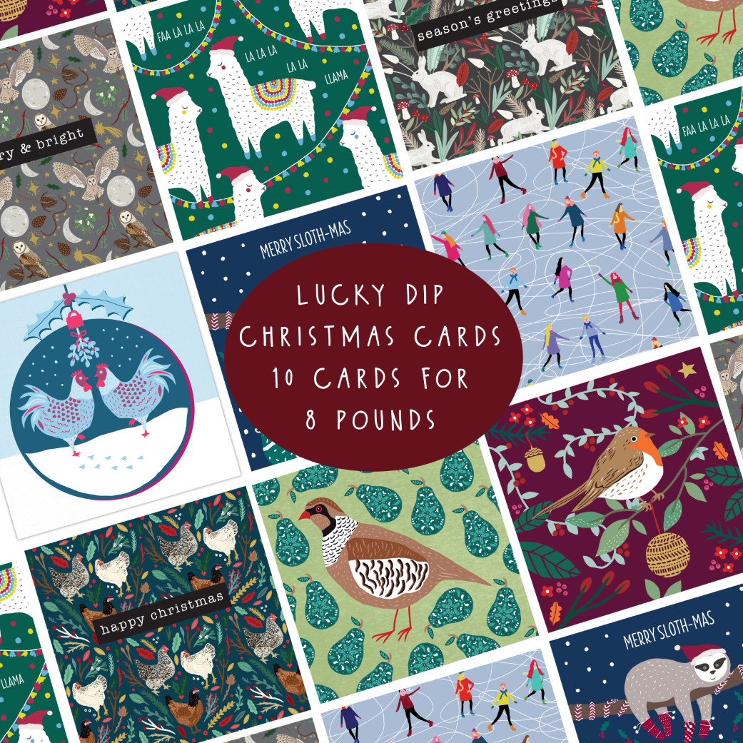 10 Christmas Cards for 8 Pounds Lucky Dip Bundle