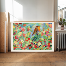 Load image into Gallery viewer, Limited Edition Robin &amp; Strawberries Print
