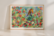 Load image into Gallery viewer, Limited Edition Robin &amp; Strawberries Print
