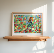 Load image into Gallery viewer, Limited Edition Robin &amp; Strawberries Print

