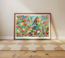 Load image into Gallery viewer, Limited Edition Robin &amp; Strawberries Print
