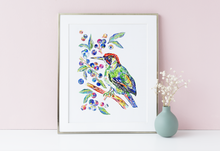 Load image into Gallery viewer, Woodpecker &amp; Blueberries Print
