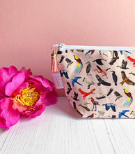 Load image into Gallery viewer, Bird Print Cosmetic Bag
