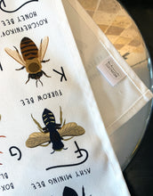 Load image into Gallery viewer, A-Z of Bees Tea Towel
