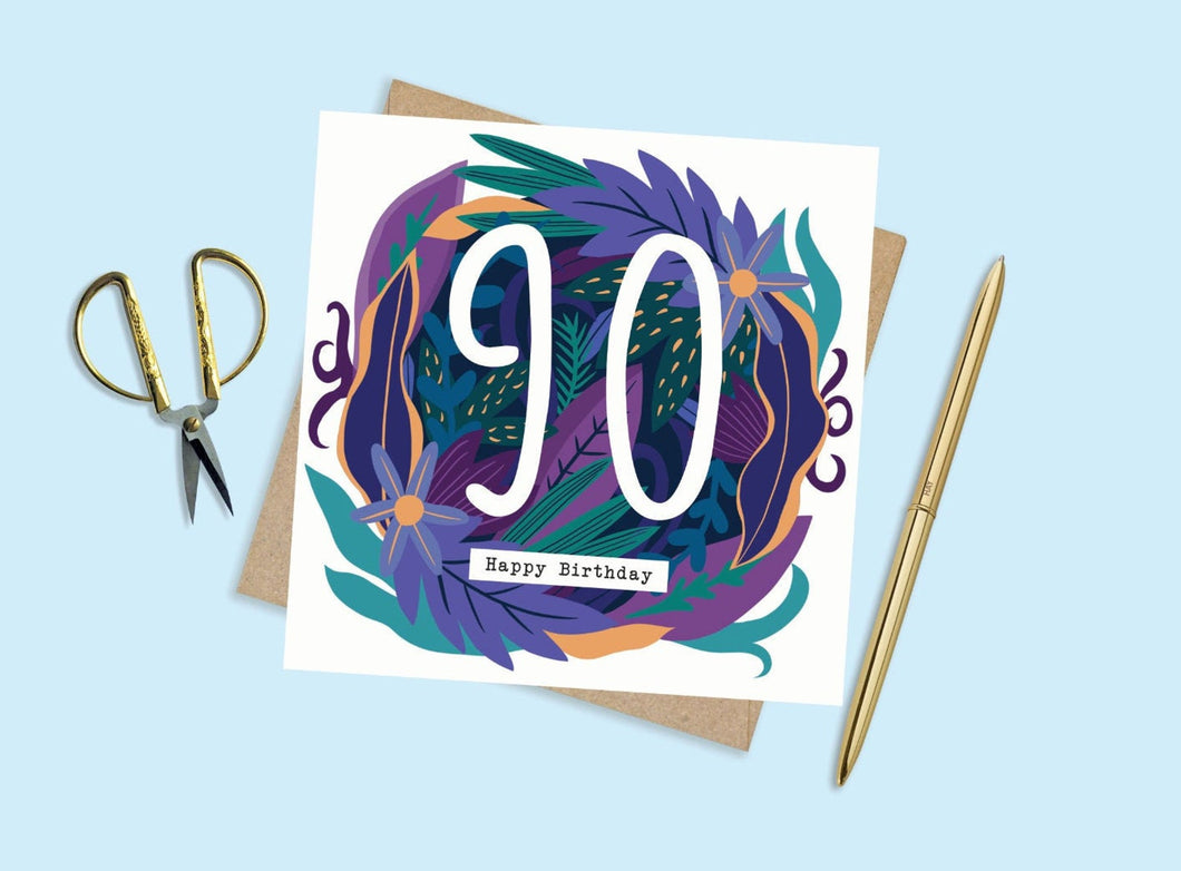 90th Birthday Card