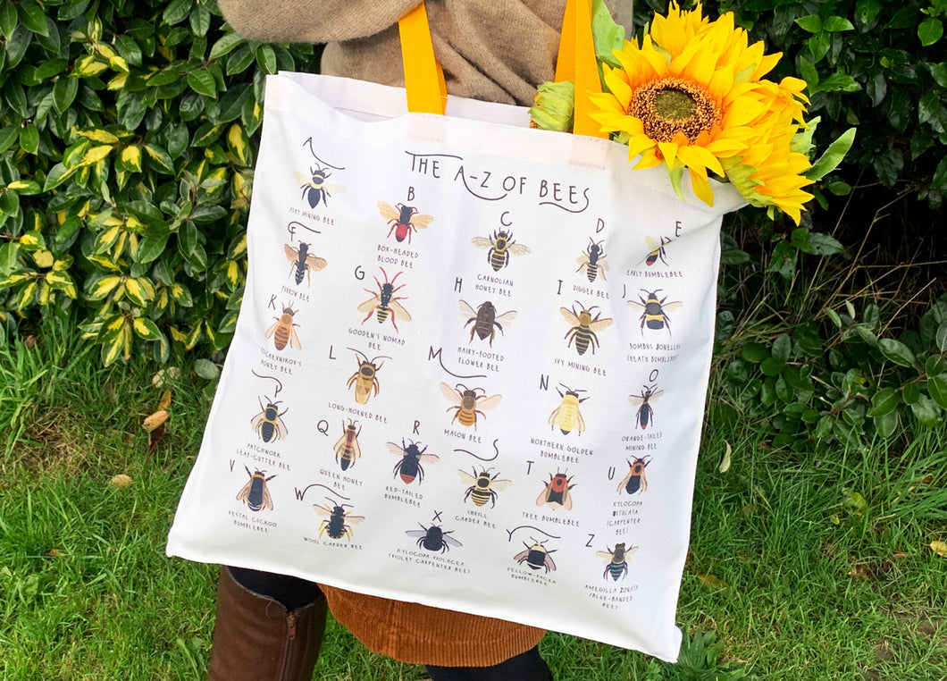 A-Z of Bees Tote Bag