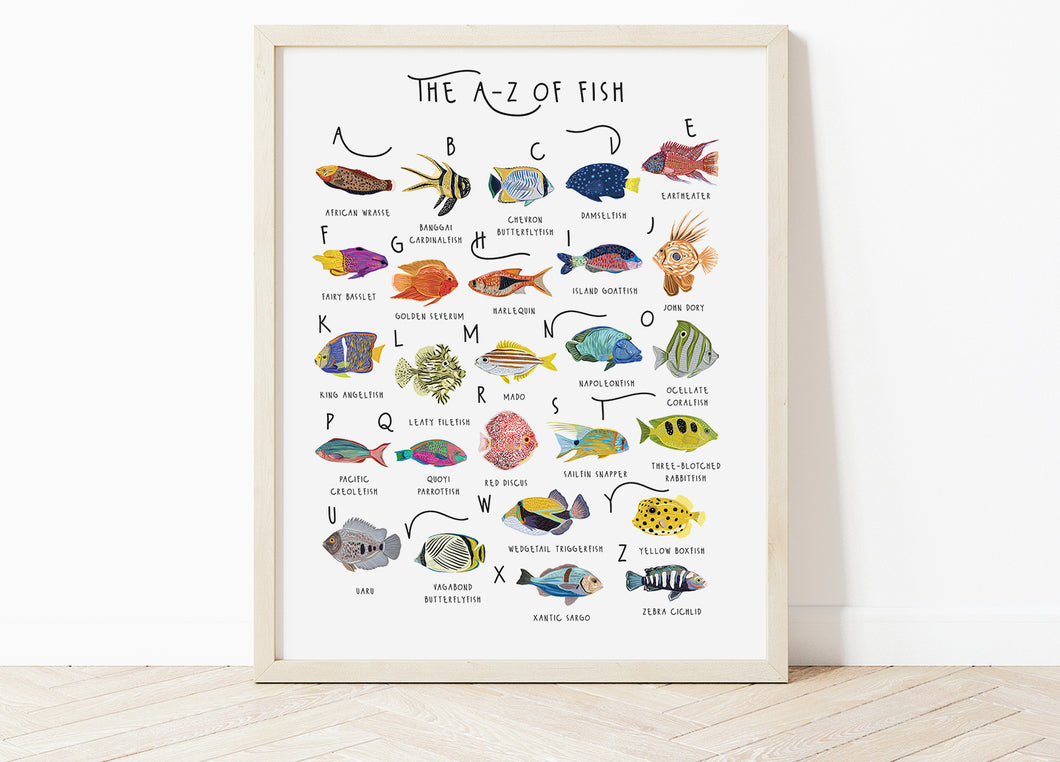 A-Z of Fish Poster