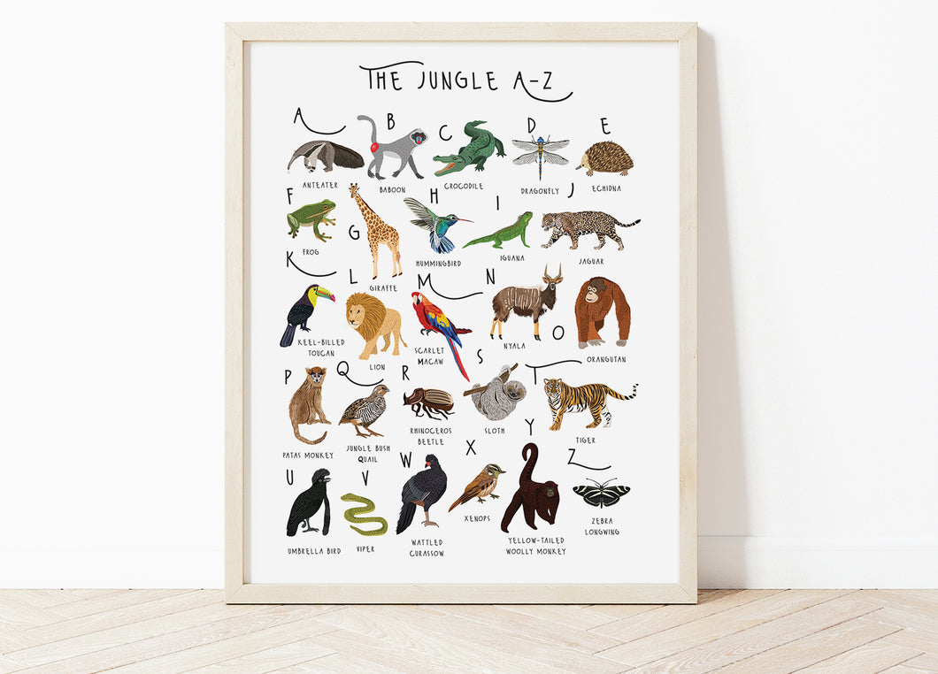 A-Z Jungle Poster