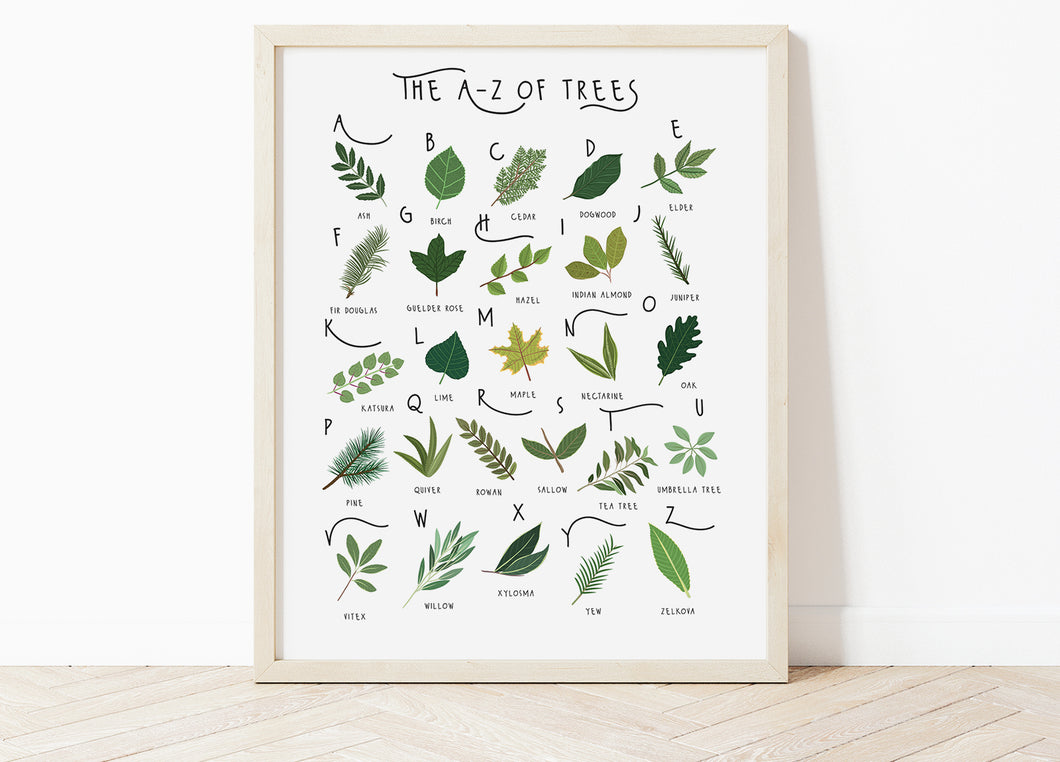 A-Z of Trees Poster