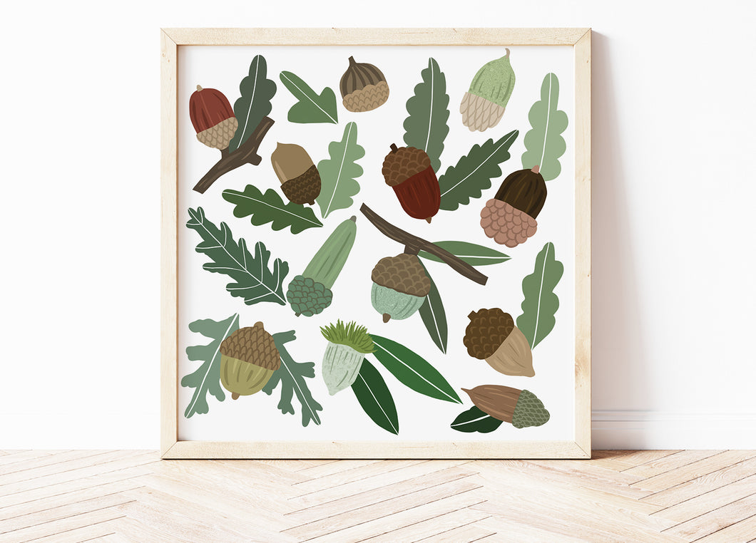 Autumnal Acorn Print