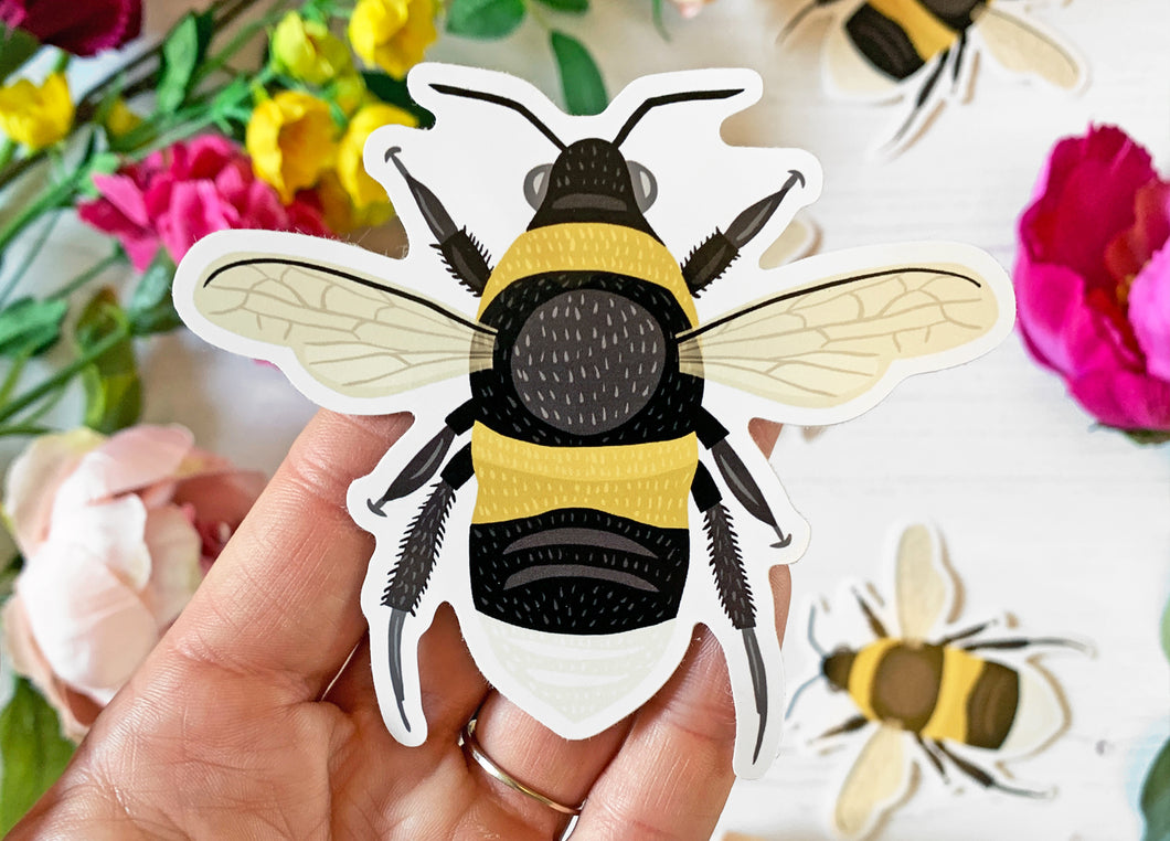Large Bumble Bee Vinyl Sticker