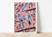 Load image into Gallery viewer, Blue Birds &amp; Blueberries Print
