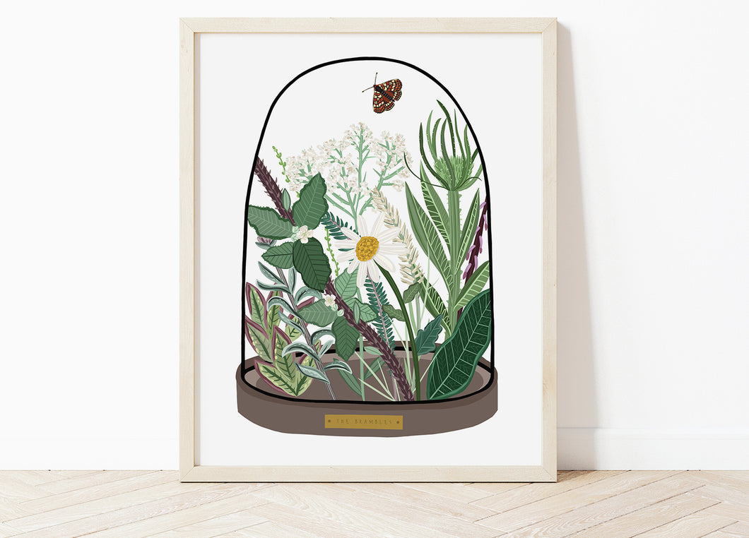 Plants Bell Jar Print