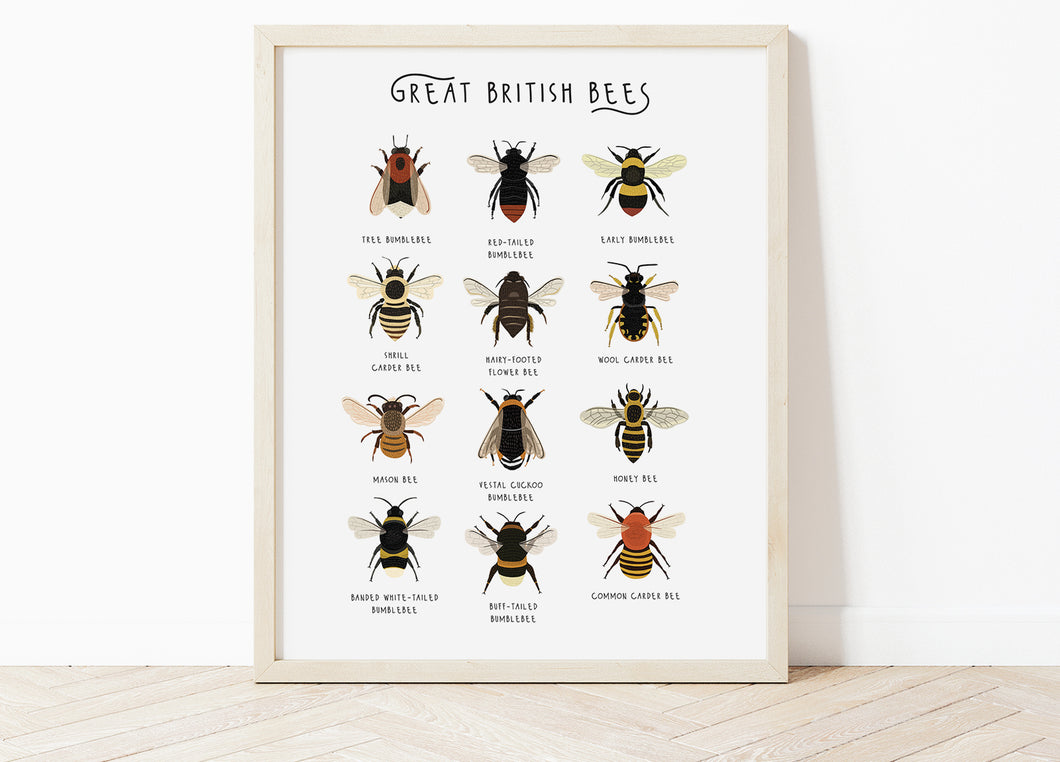Great British Bees Print