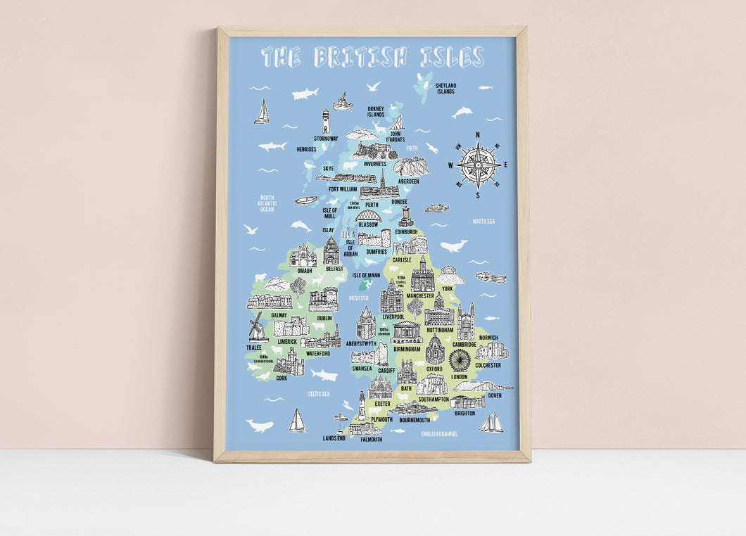 British Isles Illustrated Map