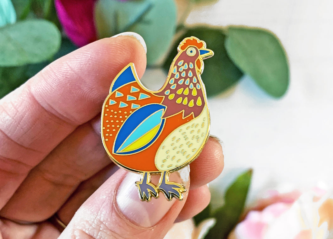 Chicken Enamel Pin
