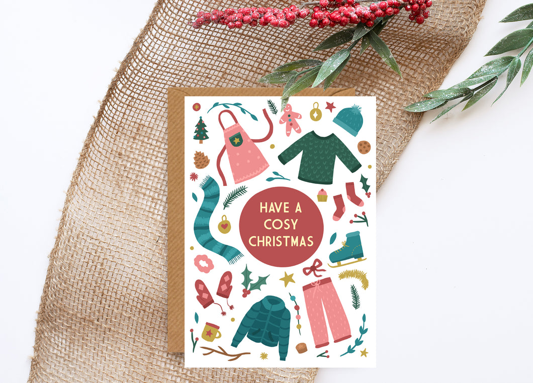 Cosy Foiled Christmas Card