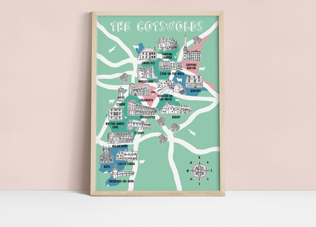 Cotswolds Illustrated Map