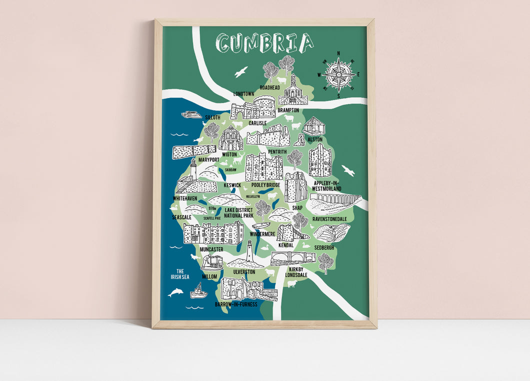 Cumbria Illustrated Map