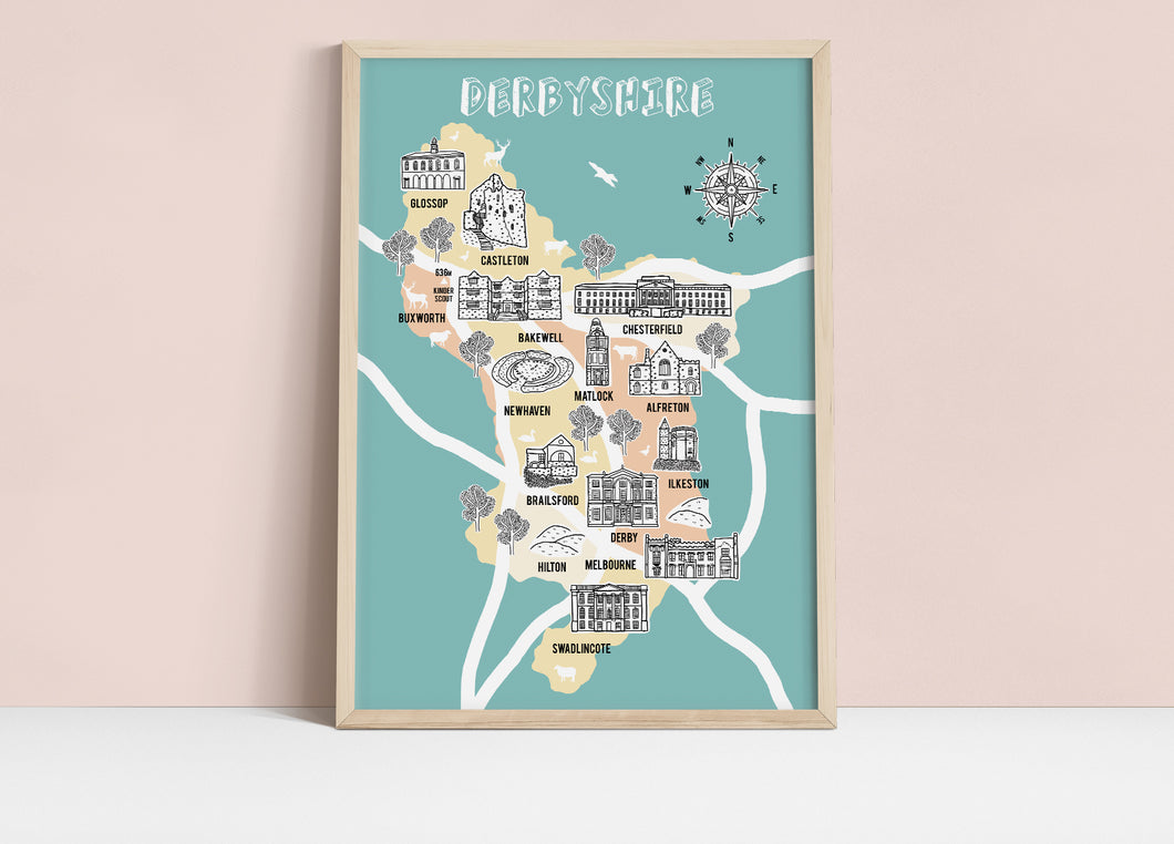 Derbyshire Illustrated Map