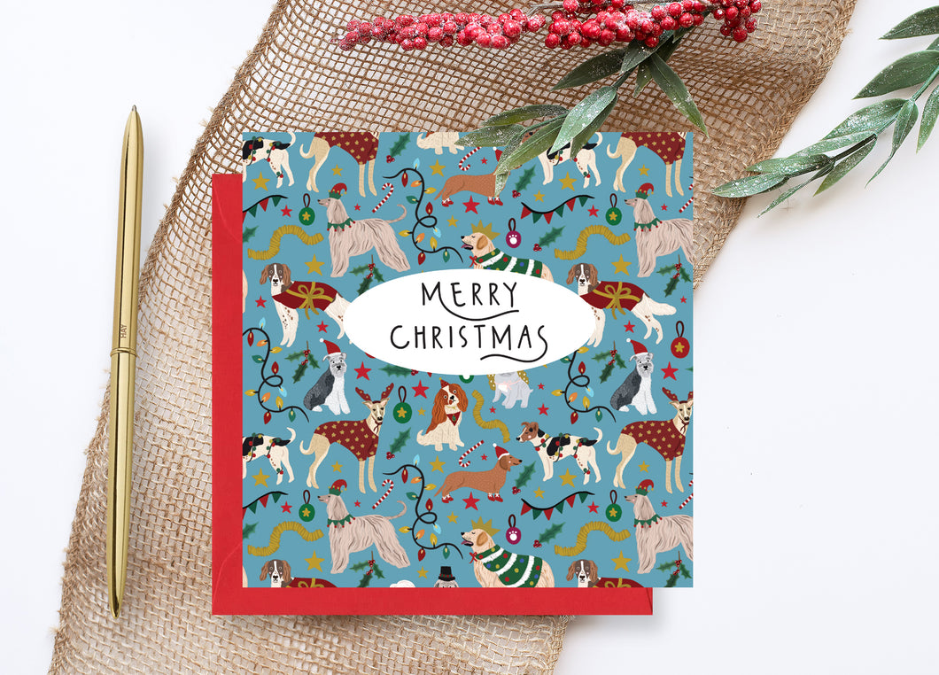 Dogs Christmas Card